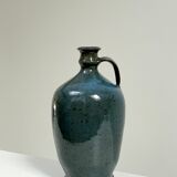 Vase en grès pyrité bleu