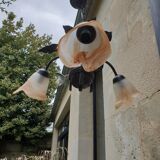 3-spoke glass paste chandelier