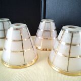 4 Globes, lampshades for Art Deco chandelier