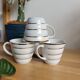 3 porcelain coffee cups bordered gold
