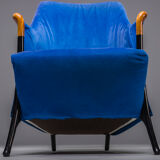 Italian alcantara project Armchairs by Umberto Asnago for Giorgetti/Progetti, 1980s