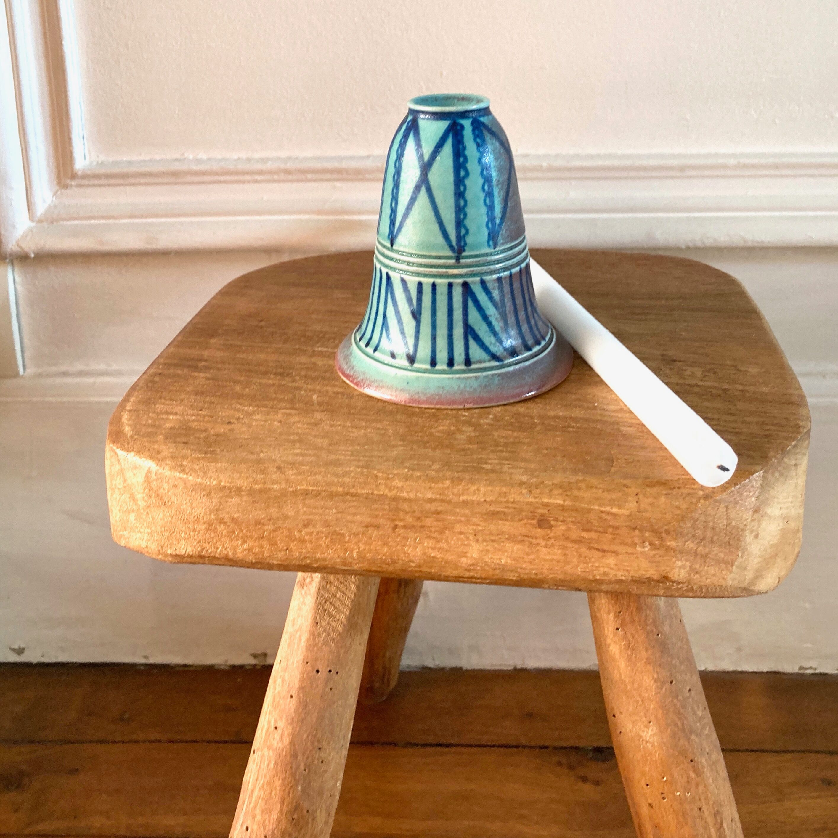 Stoneware candle holder