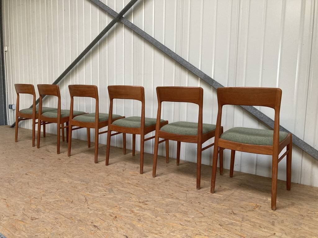 Kai Kristiansen Danish Teak Dining Chair K.S. Mobler Set of 6
