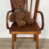 Curved wooden child's armchair - early 20th century
