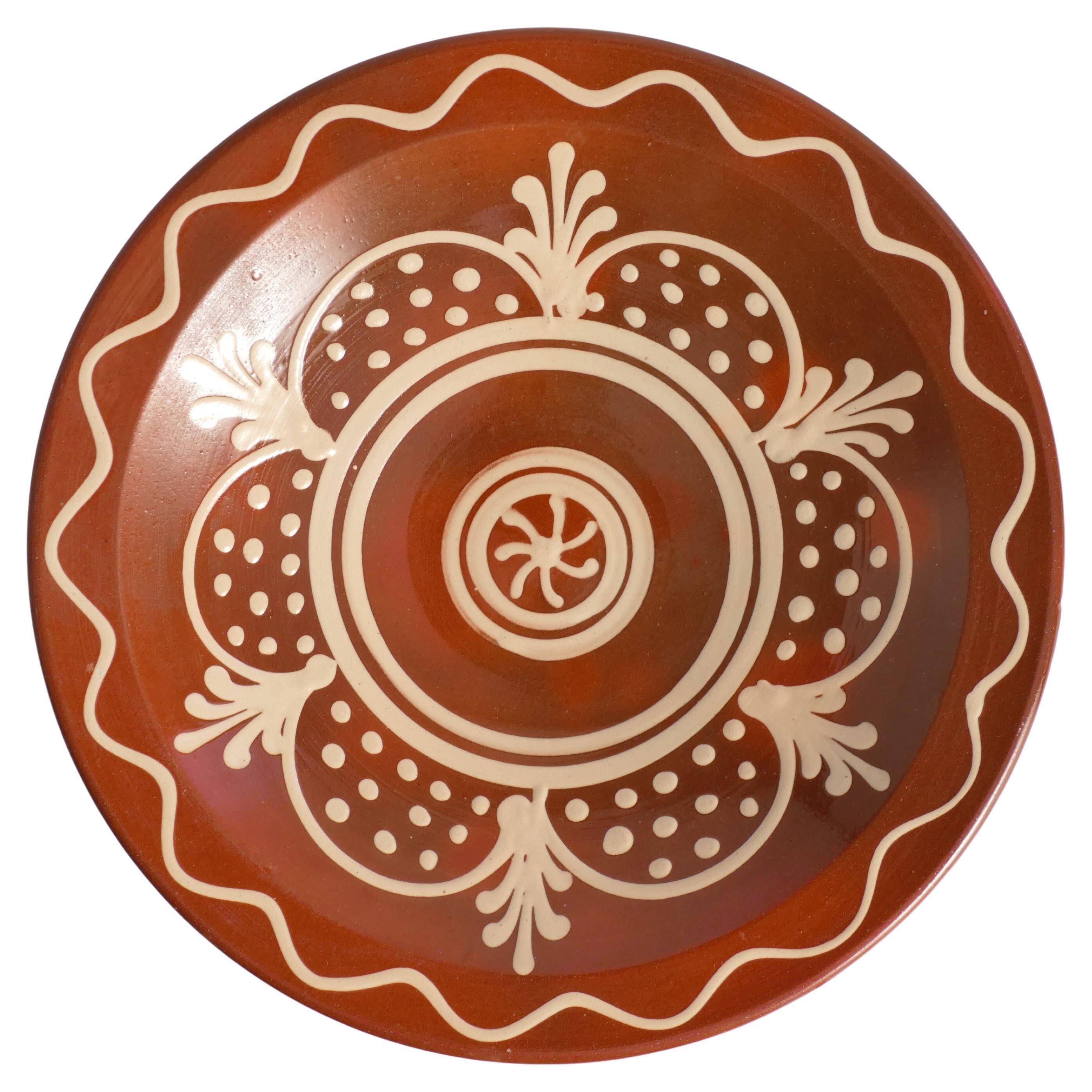 Brown & Cream White Stoneware Bowl by Andersson & Johansson, Höganäs, 1920s