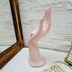Powder pink hand ring size