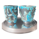 Milk jug and ceramic cup Cyclope Émaux des Glaciers Charles Cart