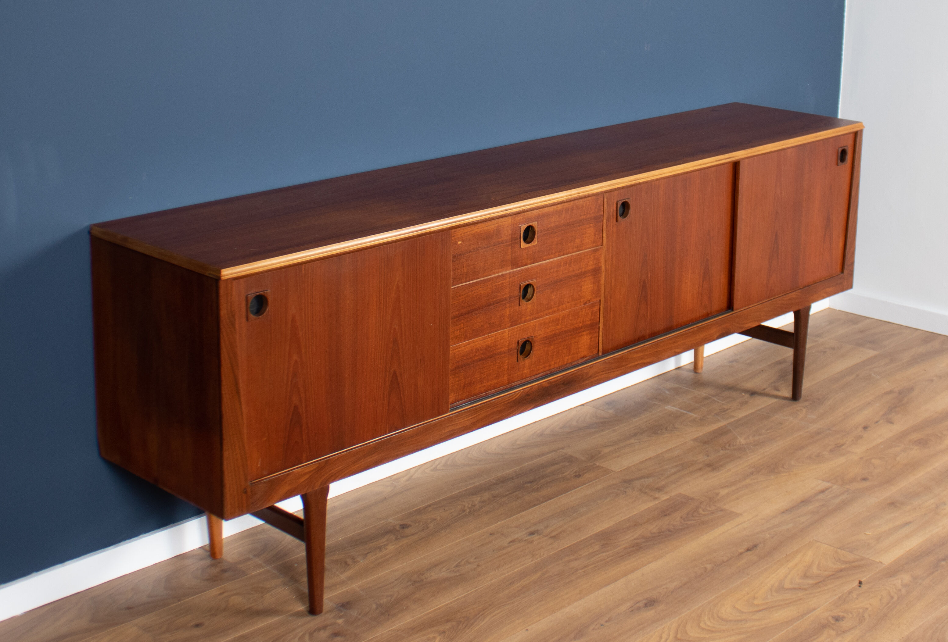 Teak 1960s long Elliots of Newbury mid century sideboard