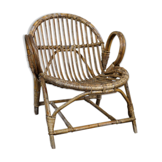 Rattan armchair Dutch Design 1950