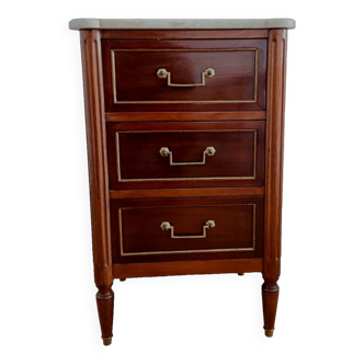 Commode d'entre deux de style Louis XVI en acajou XX siècle