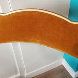 Two gold velvet folding chairs