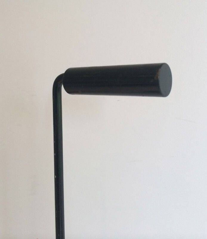 Designer umbrella stand in black lacquered metal