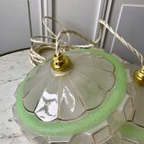 3 green granite glass suspensions 50-60s