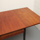Table à manger extensible des années 1960 en teck et métal