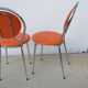 Paire de chaises vintages oranges