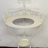 Coiffeuse en fer forgé ancienne / Meuble de toilette vintage