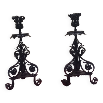 Paire de chandelier art nouveau