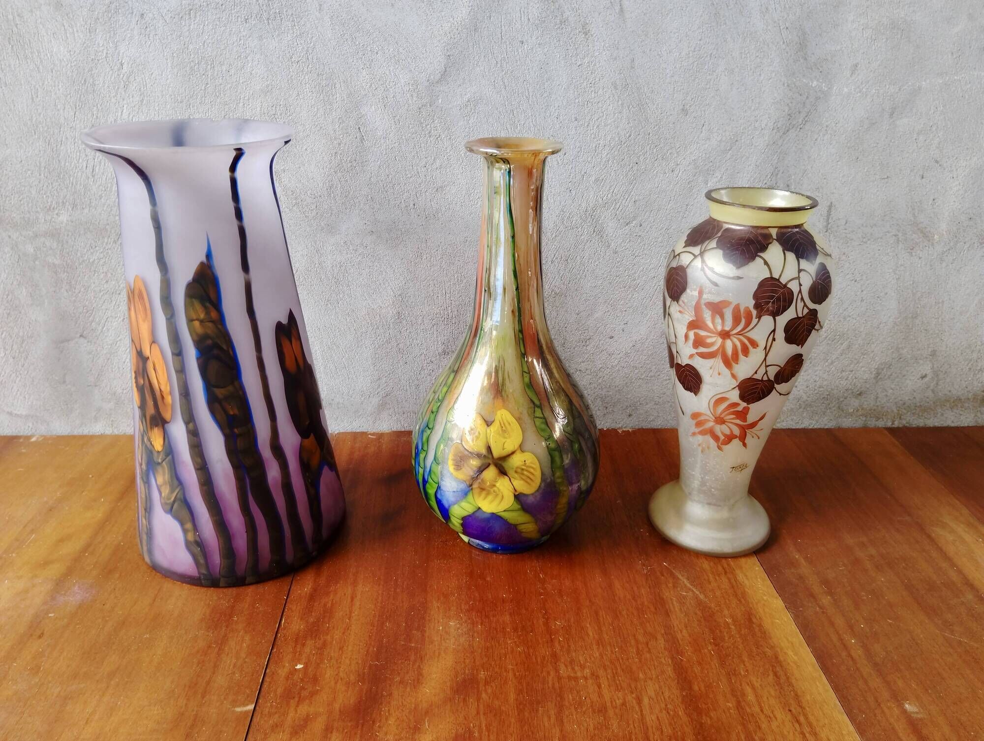 Set of 3 Art Deco vases