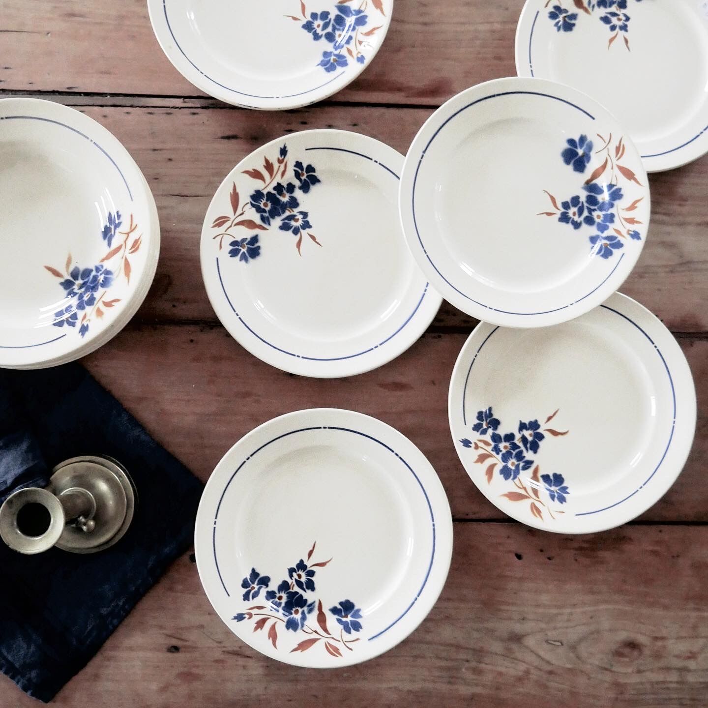 Lot 6 assiettes plates Badonviller