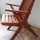 2 teak armchairs
