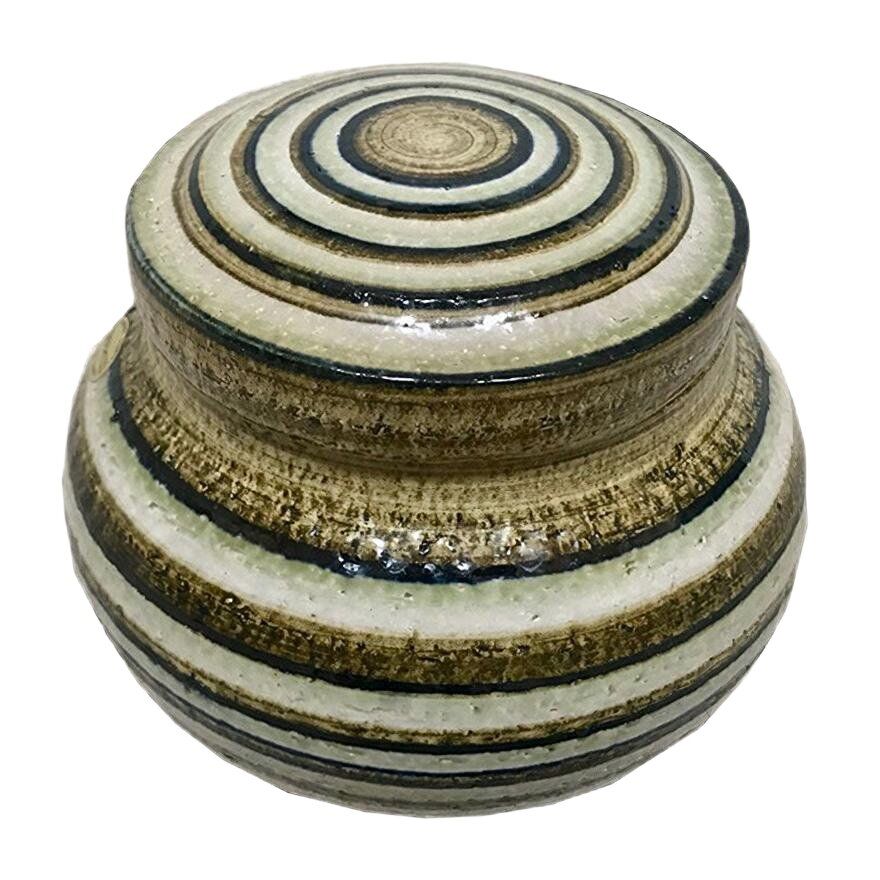 Ceramic Art Pot or Box with Lid from Søholm Stoneware, Denmark 1960s