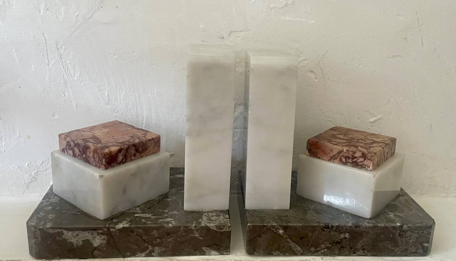 Pair of marble bookends