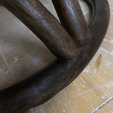 Lot of two rotating rattan chairs