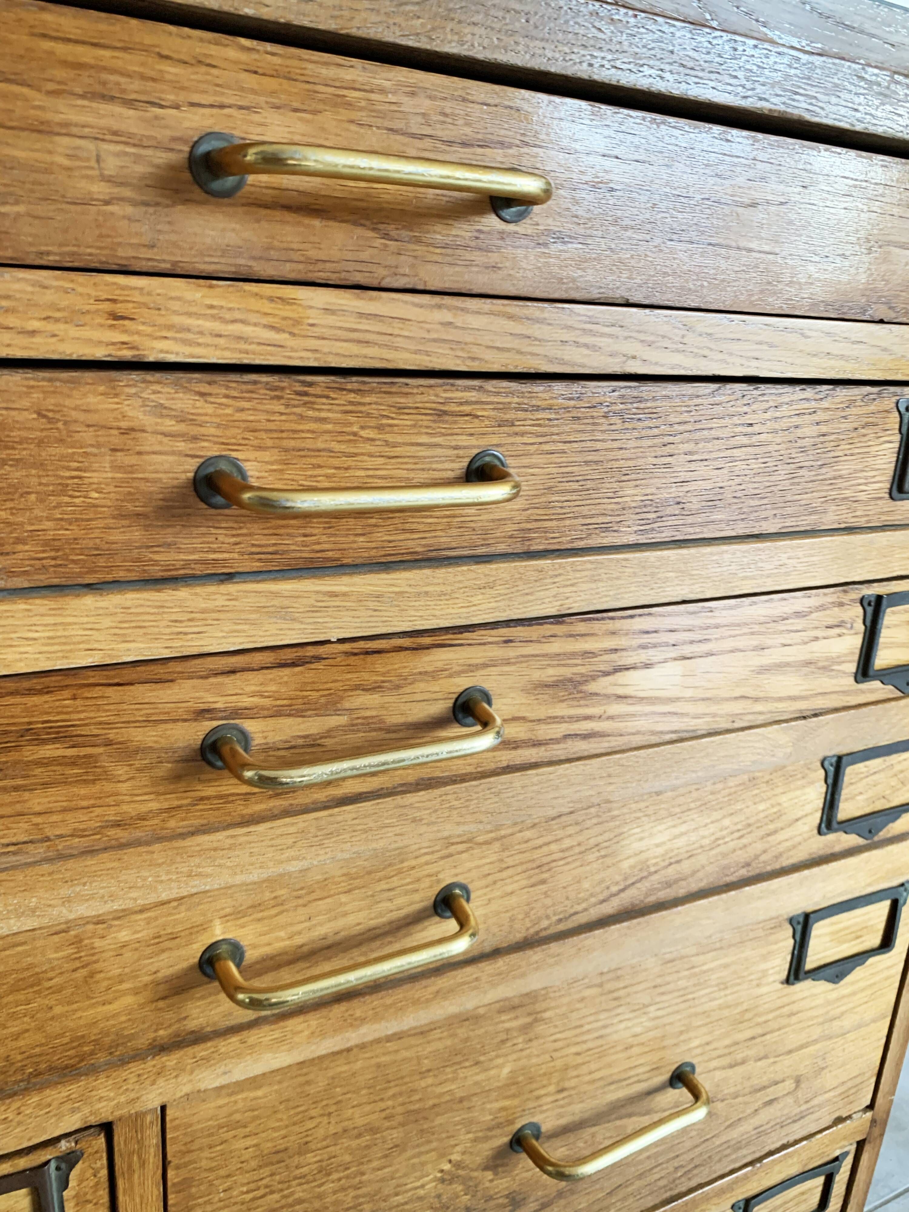 Vintage printer or schoolmaster workshop furniture from the 50s