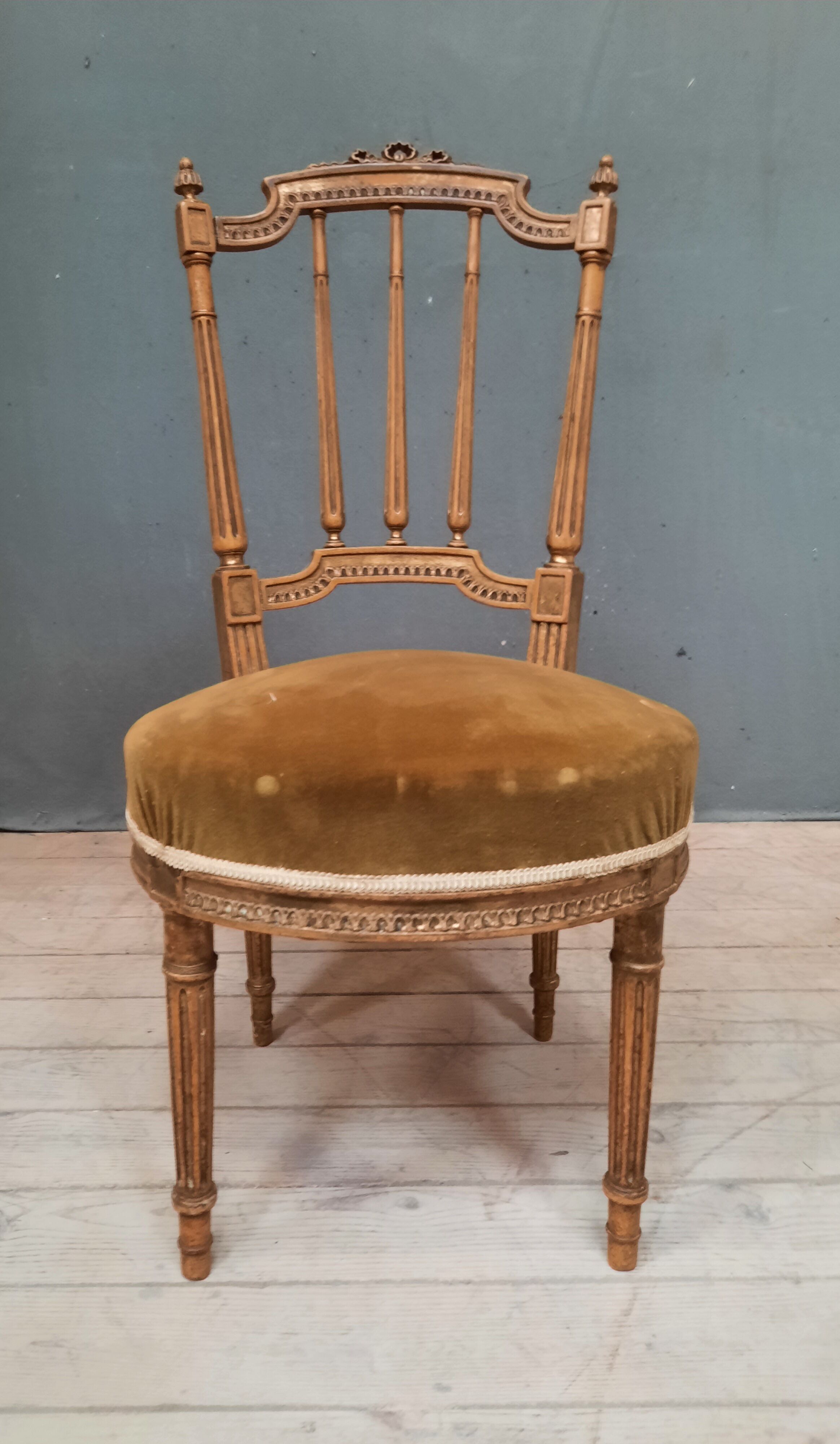 Louis XVI style gilded chair