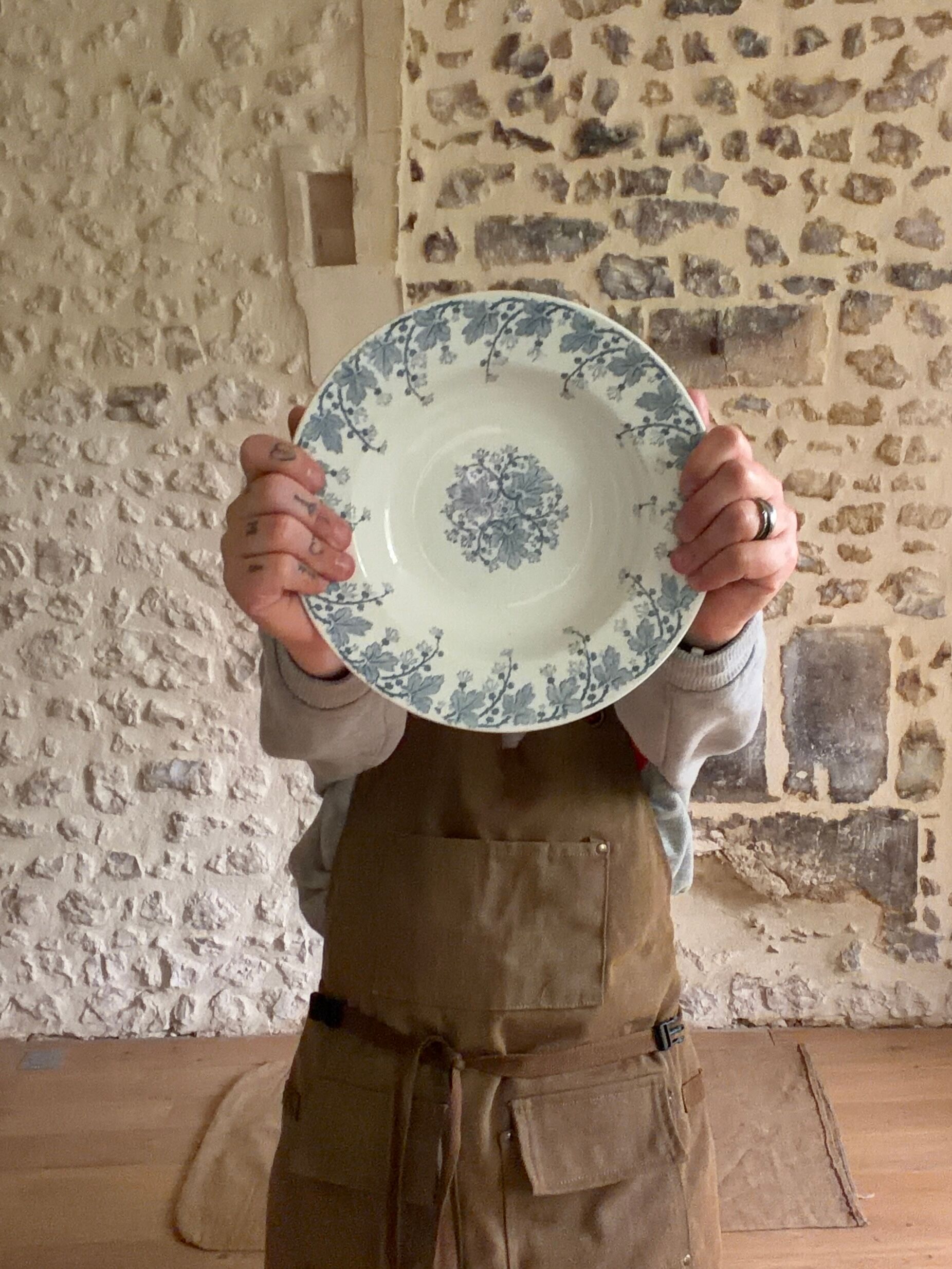 Deep plates KG Luneville model Neva in ironstone
