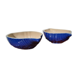 Pair of bowl in the shape of shell Appolia earthenware