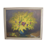 Tableau bouquet de mimosa