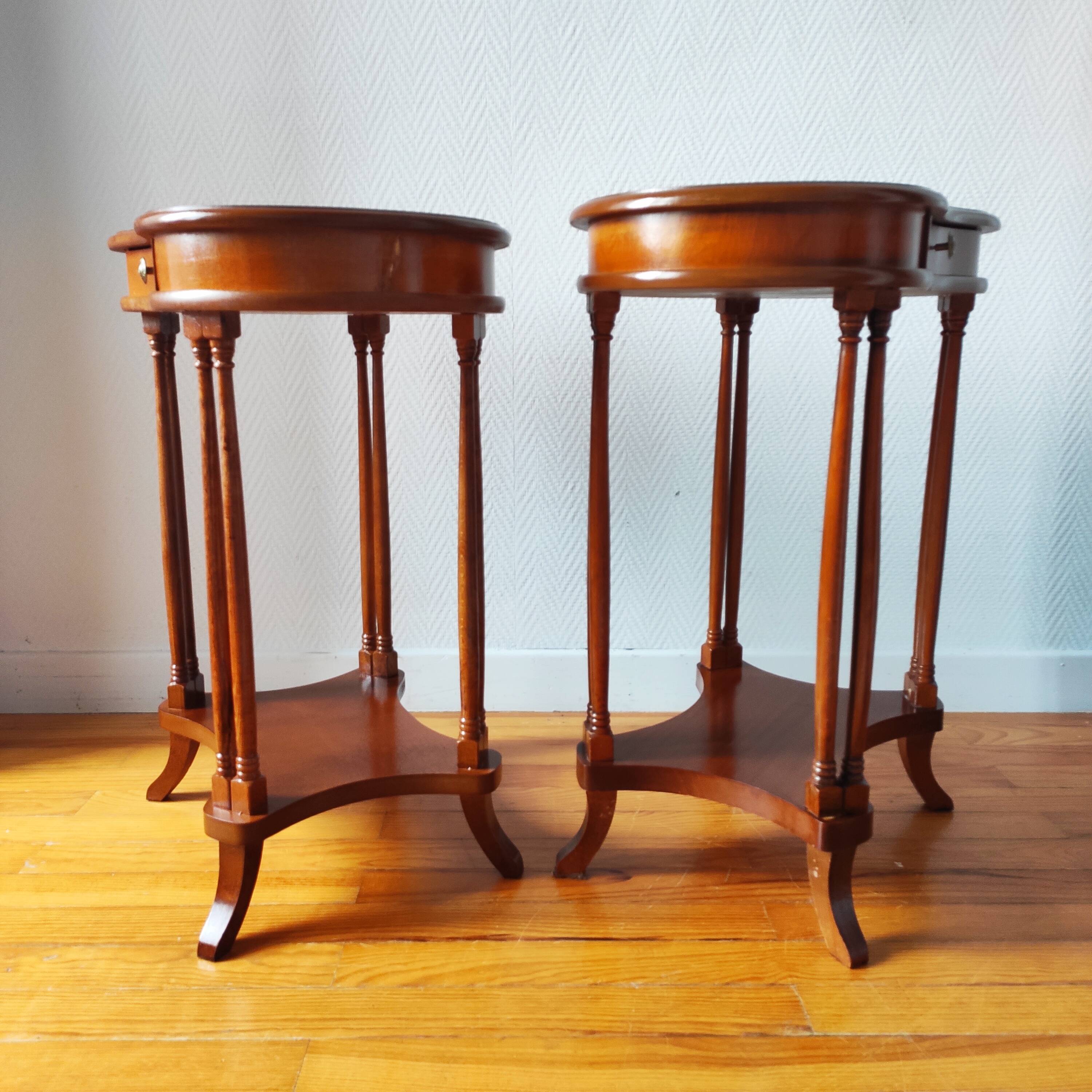 Pair of classic bedside tables.