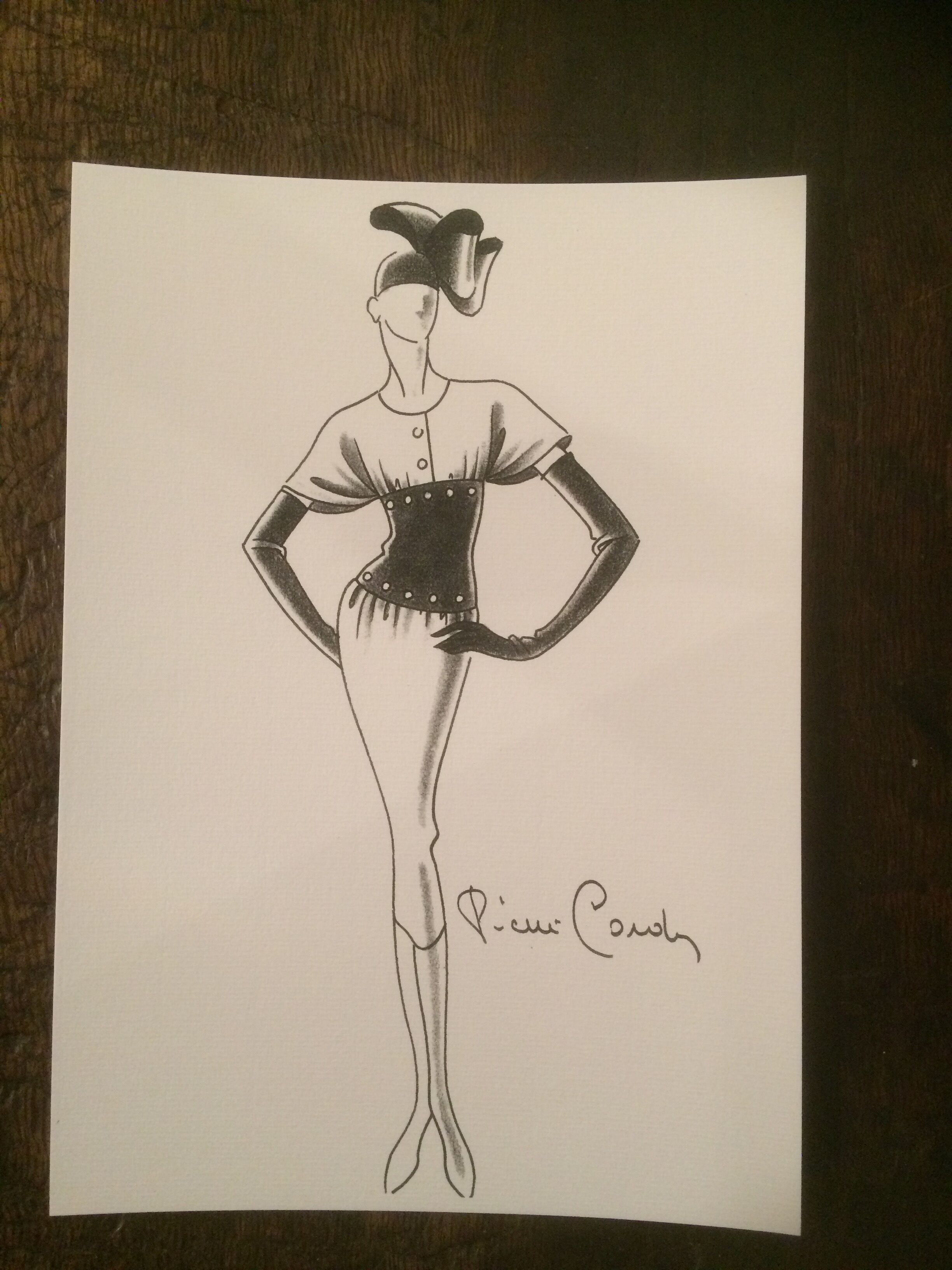 Illustration of mode or press by Pierre Cardin - 80s