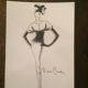 Illustration of mode or press by Pierre Cardin - 80s