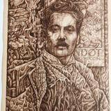 Portrait of Puccini, lithograph, late 20th century