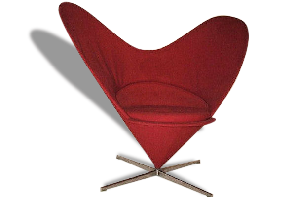 Fauteuil Heart Cone par Verner Panton édité par Plus-Linje