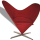 Fauteuil Heart Cone par Verner Panton édité par Plus-Linje