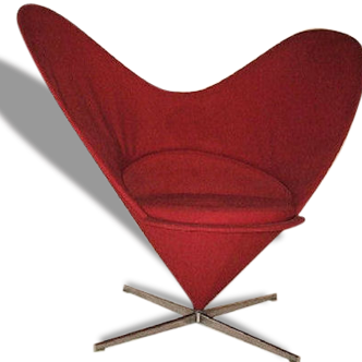 Fauteuil Heart Cone par Verner Panton édité par Plus-Linje