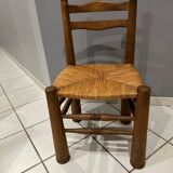 Set of 8 Charles Dudouyt Brutalist Dining Chairs 1960