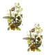 Vintage Tole Flower Sconces Set of 2 1960’s