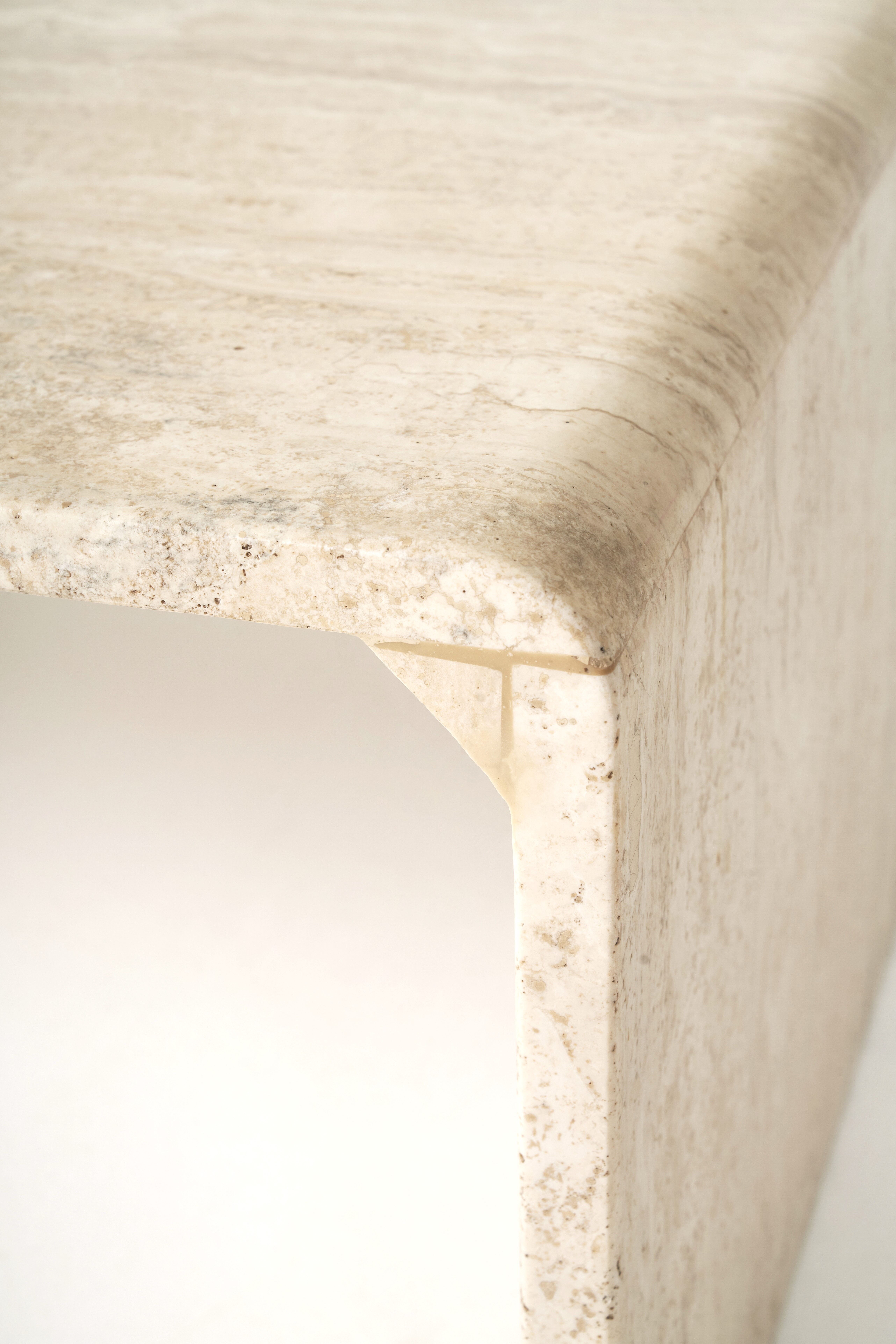 Vintage coffee table in travertine 1970s