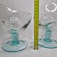 Pair of standing glass cups, 16 cm, blue