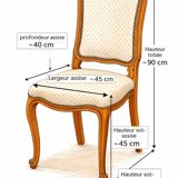 Lot de 4 Chaises Vintage Style Louis XV / Louis Philippe