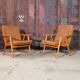 Paire de fauteuils Thonet Boomerang