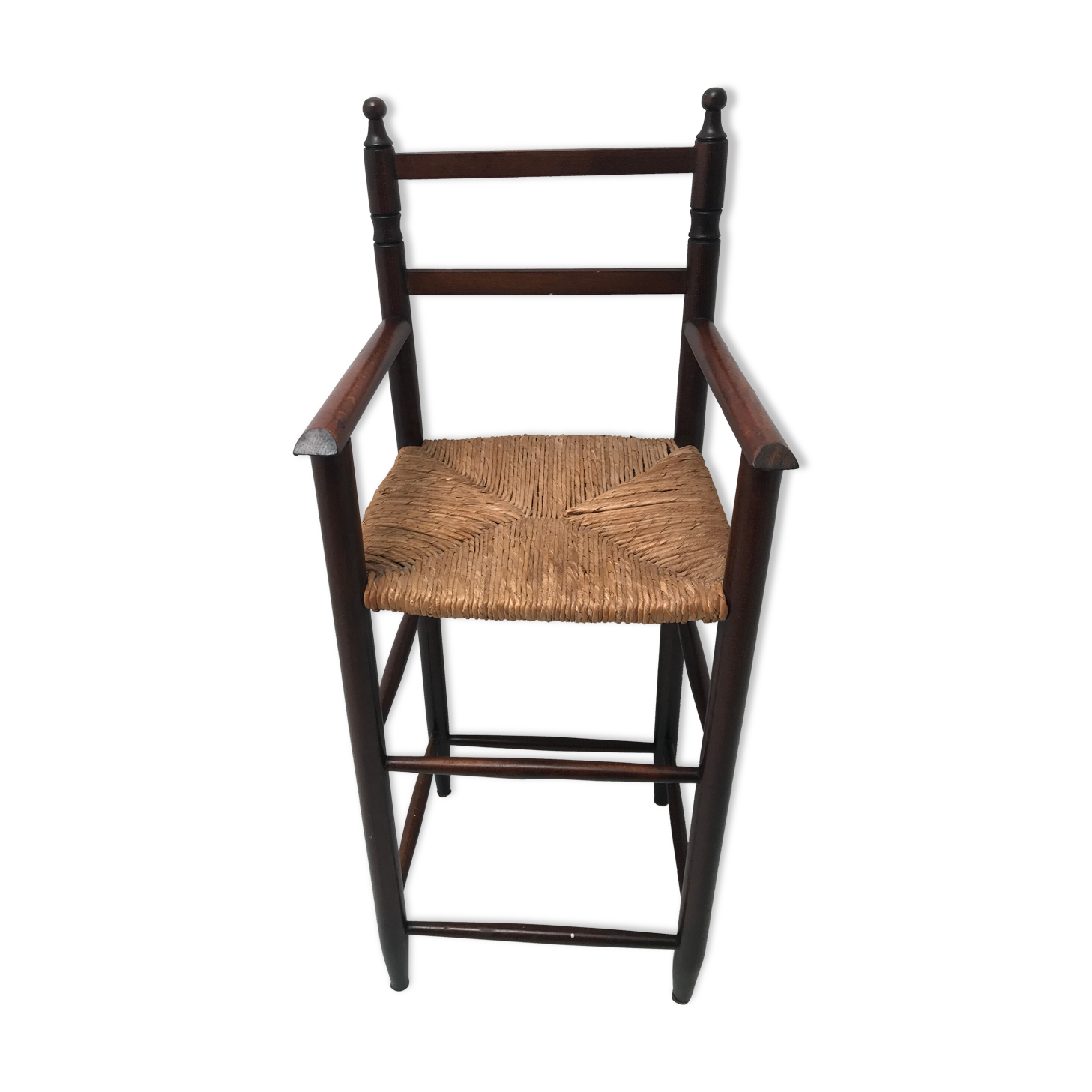 High straw chair child 50/60 years