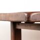 Large brutalist dining table in solid Elm, inspired by Olavi Hanninen, 1960.