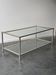 Table basse en métal chromé, doré et verre, 1970
