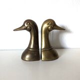 brass duck-shaped bookends