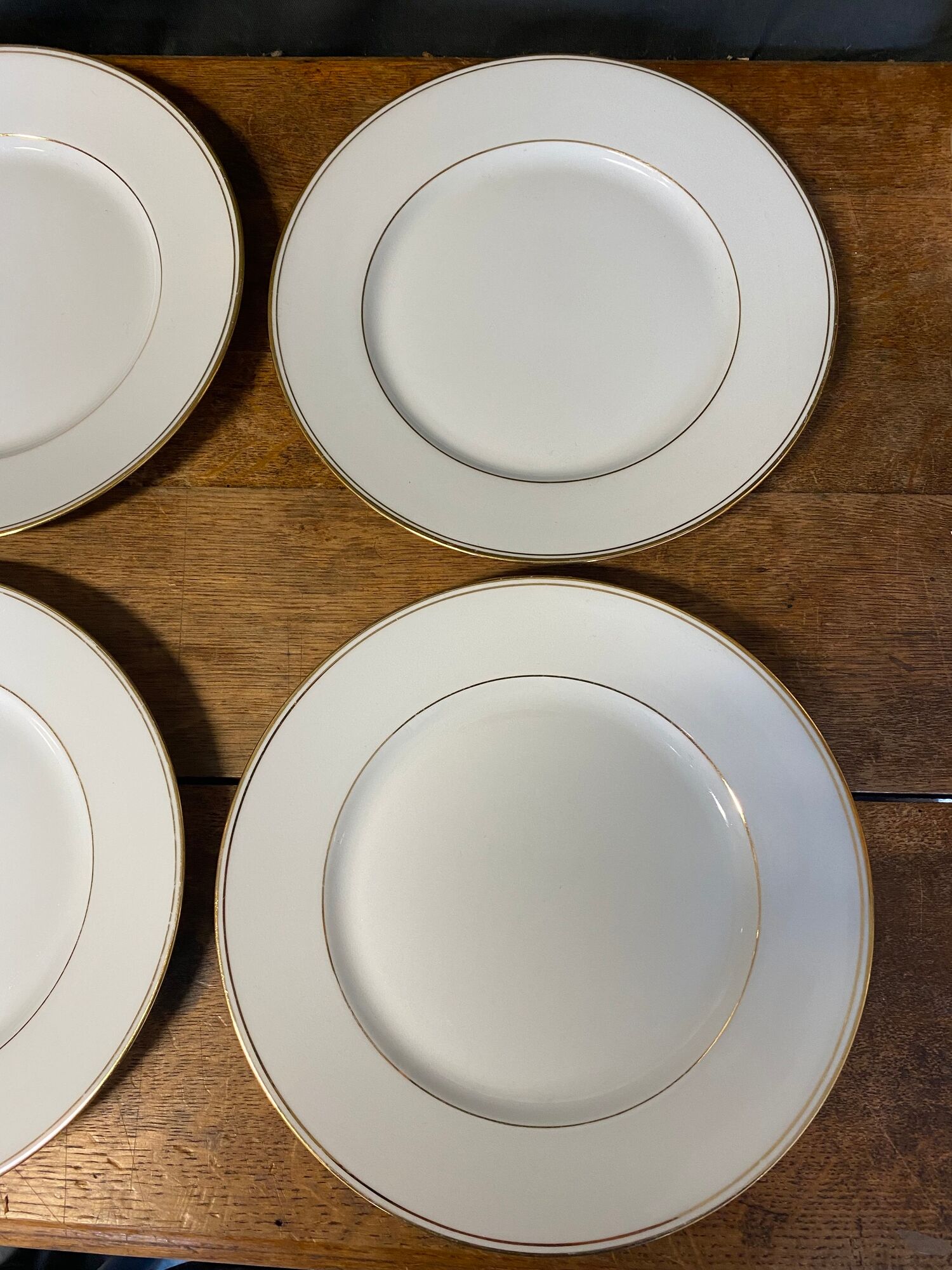 6 assiettes plates porcelaine de Limoges Salmon & Co